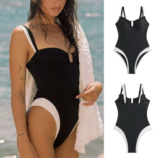 Black & White One-Piece Swimsuit