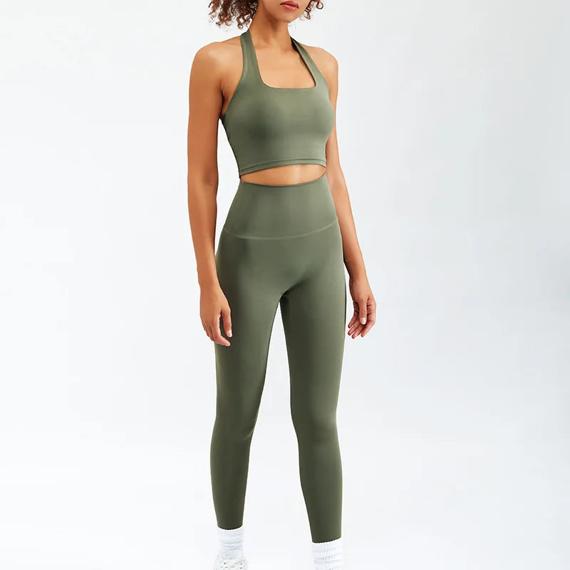Newest Zipper Long Sleeve Yoga Set 2PCS High Waist Fitness Sport Gym Suit Sportwear Women Set Workout Clothestracksuit Academic