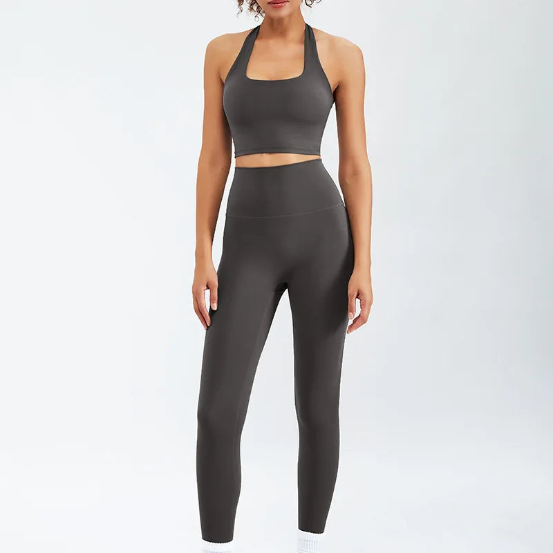 Newest Zipper Long Sleeve Yoga Set 2PCS High Waist Fitness Sport Gym Suit Sportwear Women Set Workout Clothestracksuit Academic