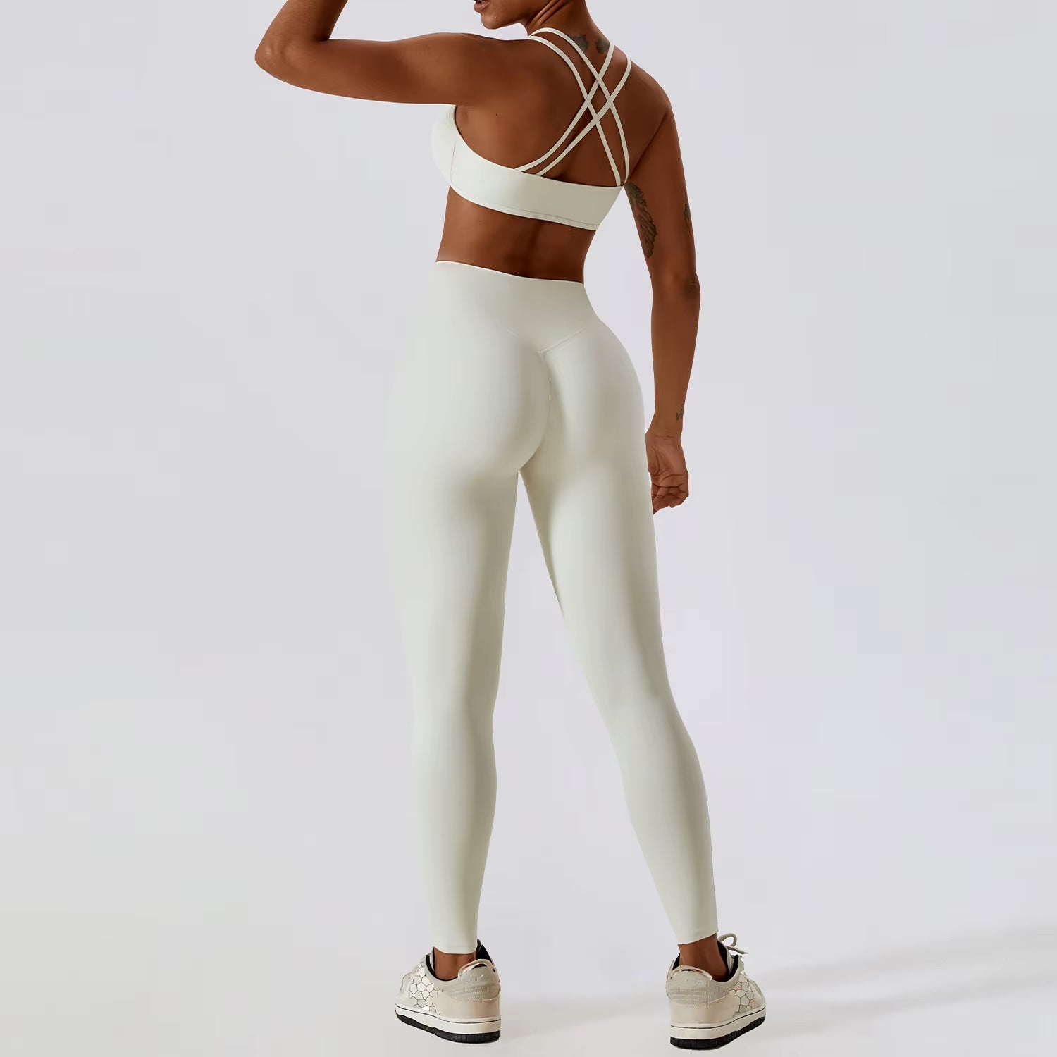 Yoga Clothing Sets Women Athletic Wear High Waist Leggings and Top Two Piece Set Seamless Gym Tracksuit Fitness Workout Outfits